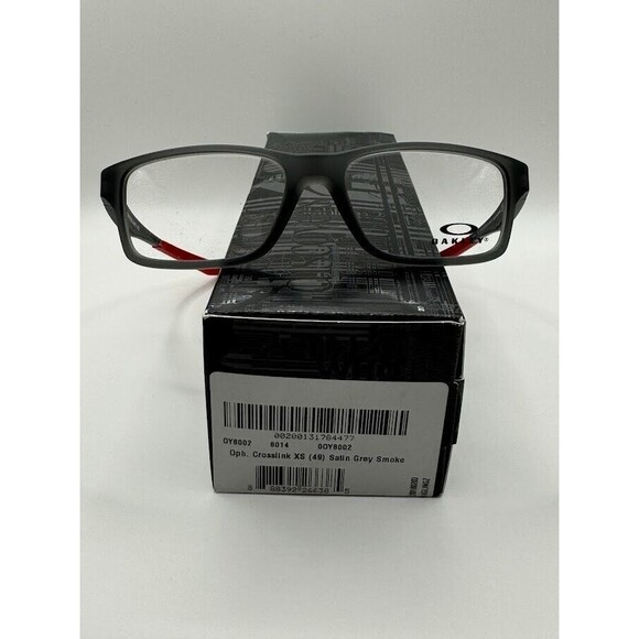 New Youth Oakley Eyeglass Frames Crosslink XS Satin Grey Smoke 49/14/122